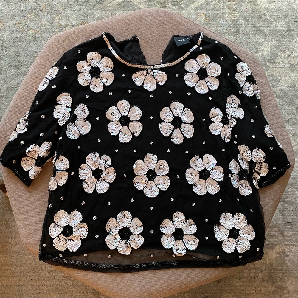 ASOS Cropped Sequin Top